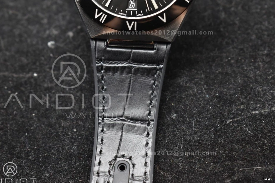 Black SS Black Black 1:1 VSF Strap Super Gummy Best Edition Ceramic on A8900 Clone Dial Constellation 0428